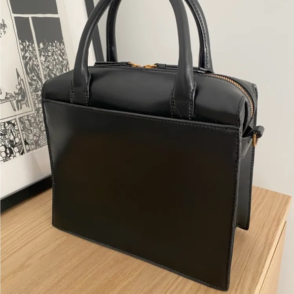 Charles & Keith black top handle bag with gold hardware - Picture 2 of 5